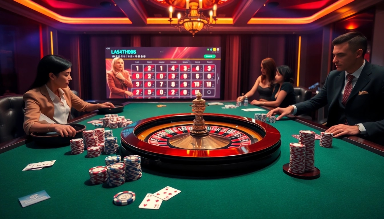 Experience excitement at TA88 with gamblers enjoying vibrant table games and live action.