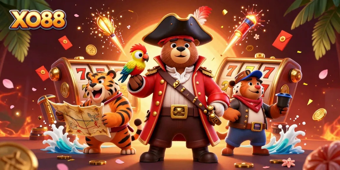 Experience thrilling gaming adventures with XO88's vibrant casino scene packed with action.