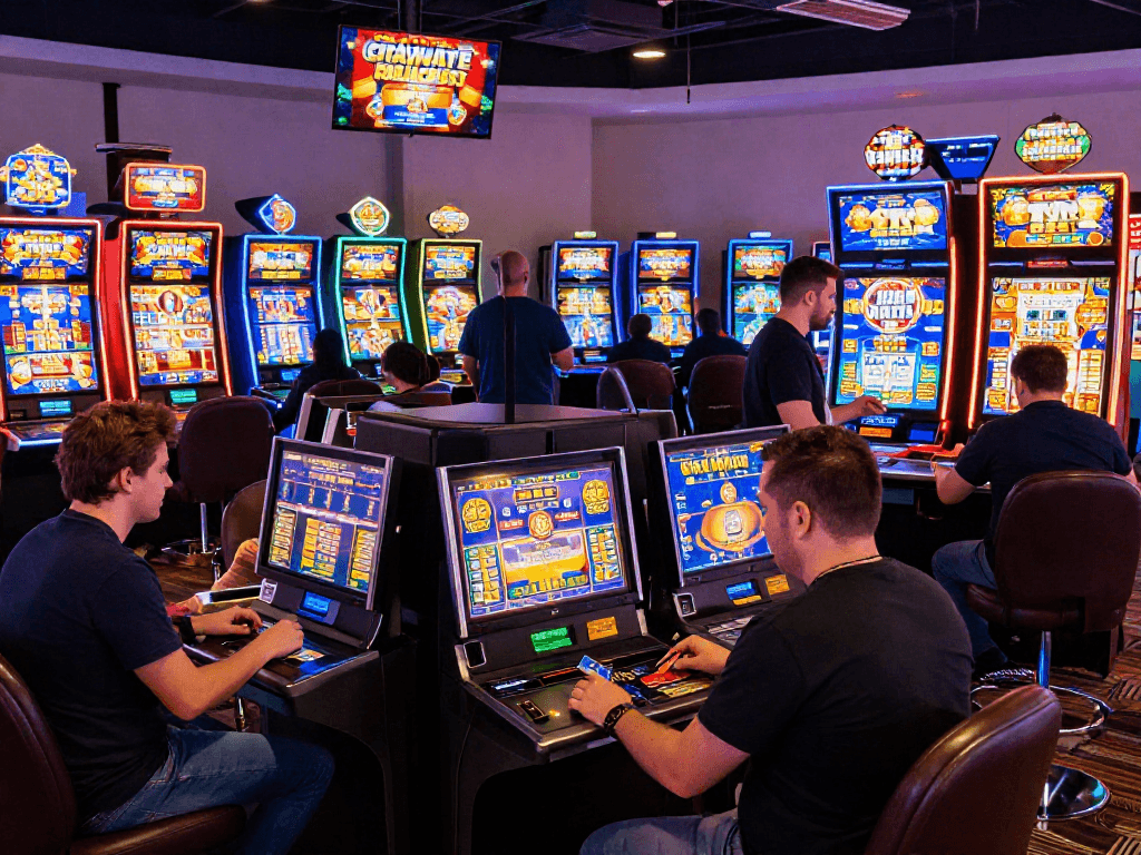 Players engaging at vibrant casinos that take credit cards, highlighting modern gaming experiences and lively interactions.