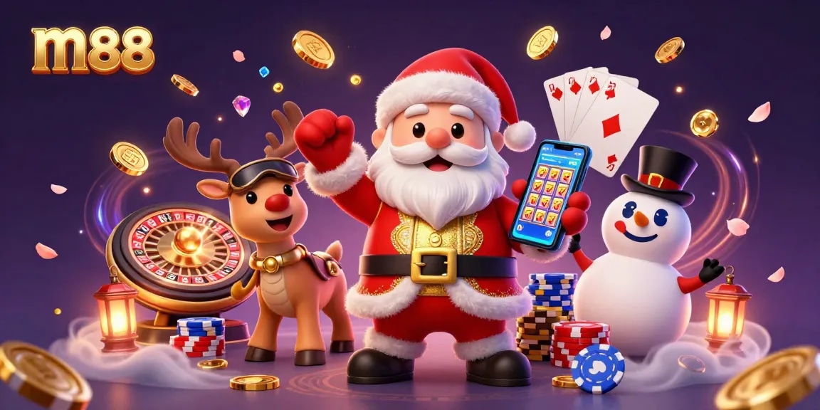 Experience the excitement of m88 gaming with colorful characters in a bustling casino atmosphere.