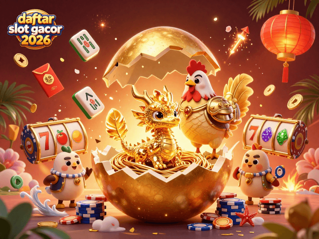 Menangkan hadiah besar dengan daftar slot gacor 2026, simbol keberuntungan dan kemewahan menghiasi gambar ini.
