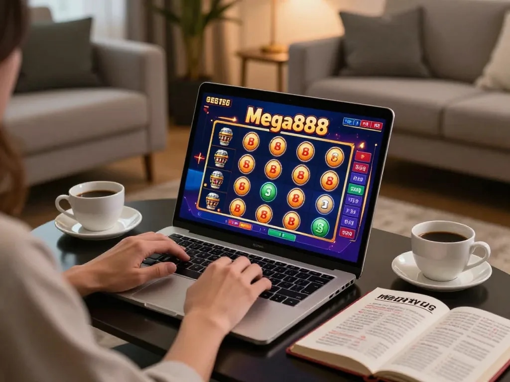 Engaging in Mega888 free credit gameplay at home with strategic insights.