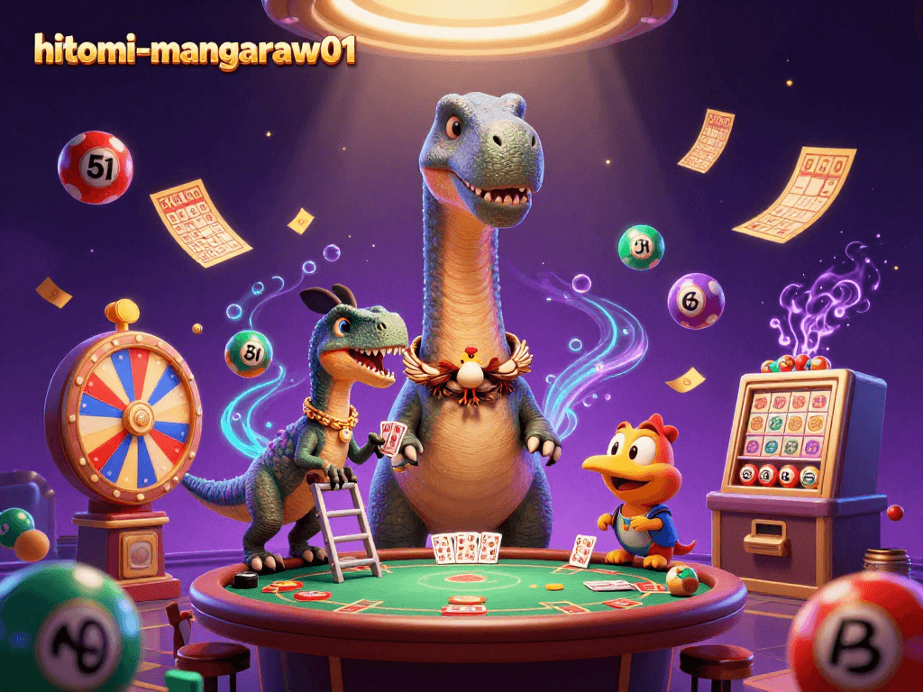 Engage with the thrilling world of hitomi-mangaraw01 while enjoying vibrant casino-themed illustrations.
