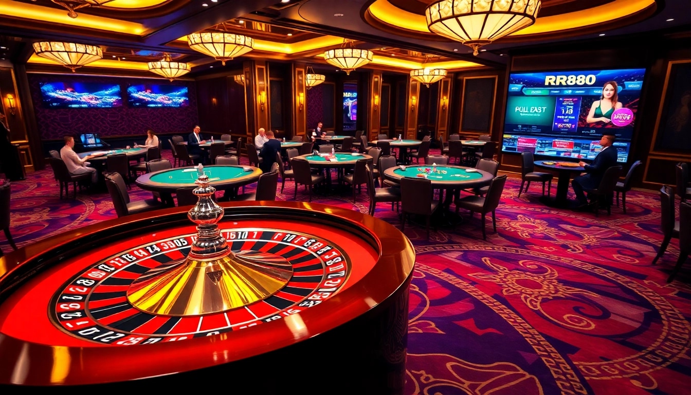 Gamble smartly at RR88 with a lively casino table atmosphere filled with excitement.