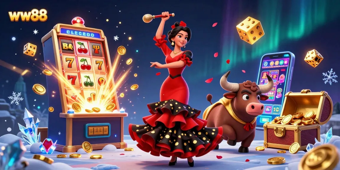 Experience excitement at ww88 with our dynamic casino scene featuring vibrant characters and thrilling gaming elements.