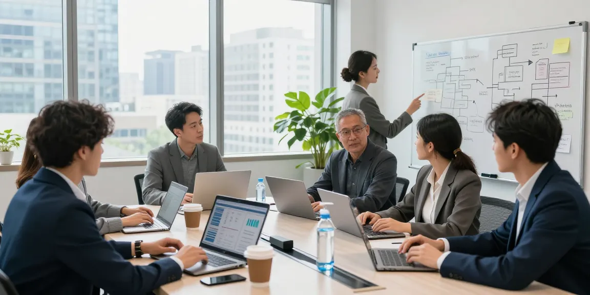Team collaboration demonstrating effective it business support in a modern office.