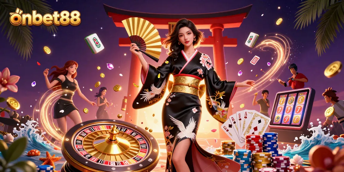 Experience the excitement of onbet88’s online casino with vibrant casino elements and stunning visuals.