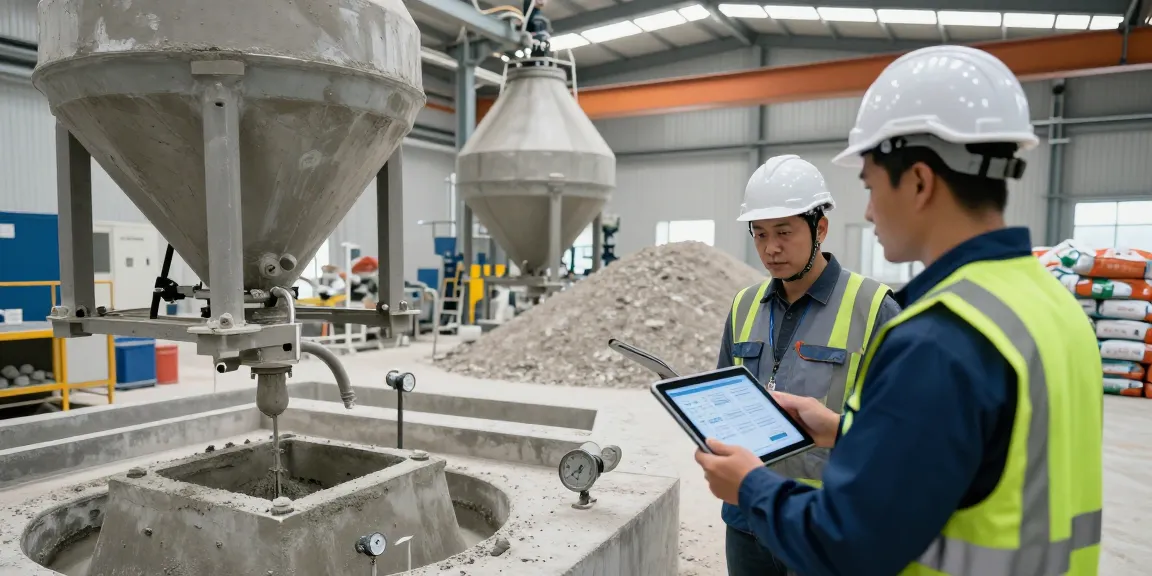 NAGA2000 concrete mixture in production at a modern industrial facility