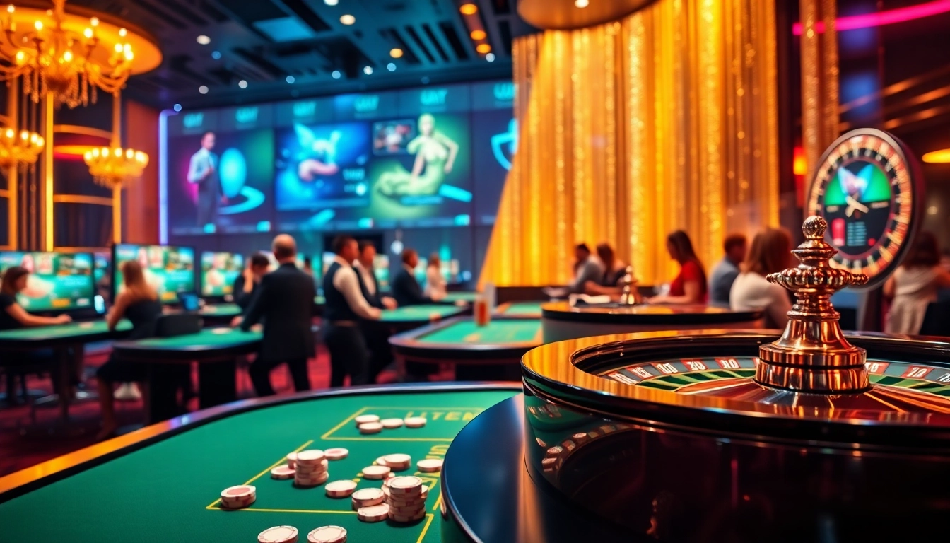 Participez à des jeux captivants au casino en ligne France avec des jetons de poker vibrants et une roulette.