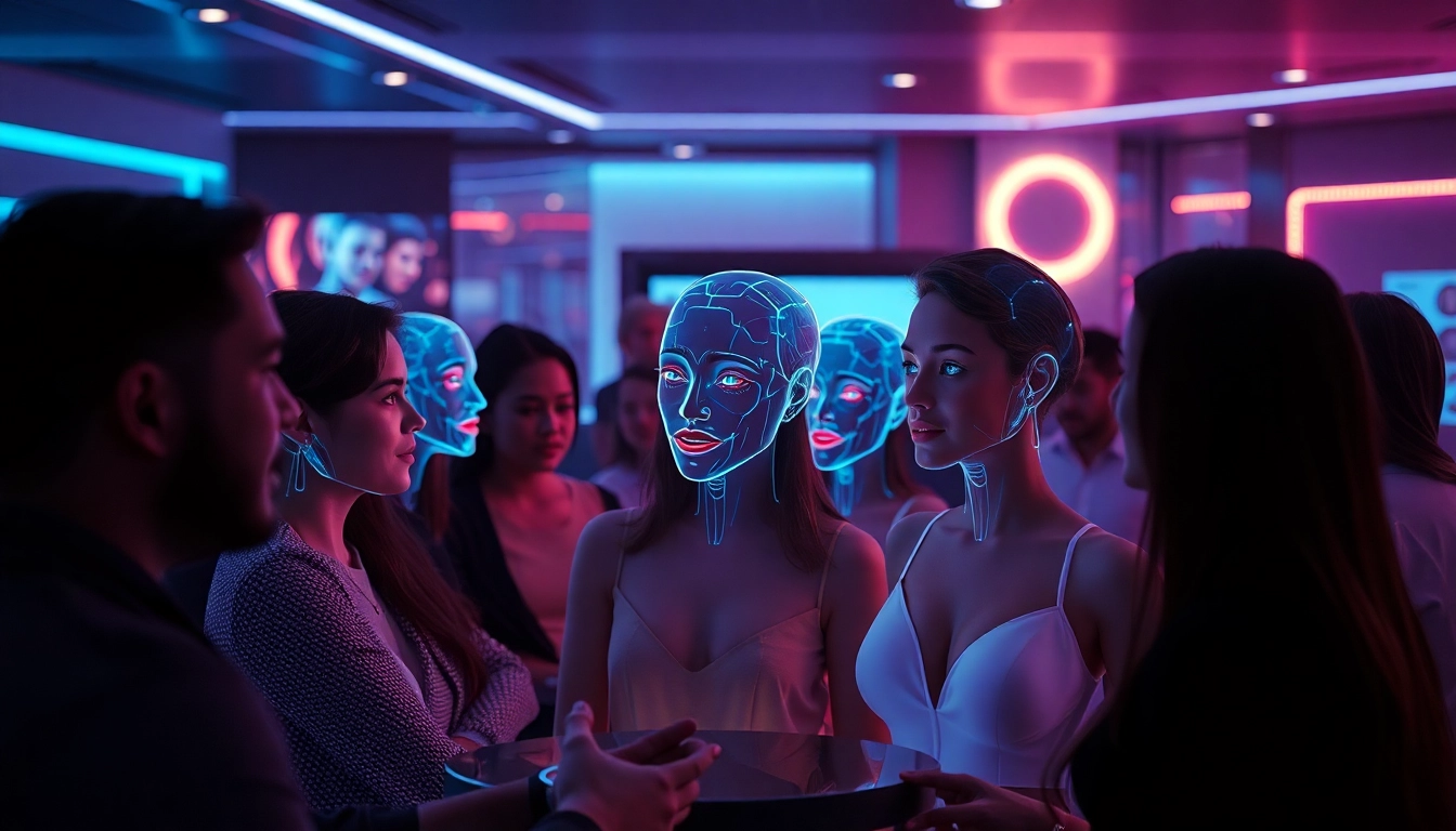 Interactive NSFW AI chat environment showcasing advanced conversations with diverse AI characters.