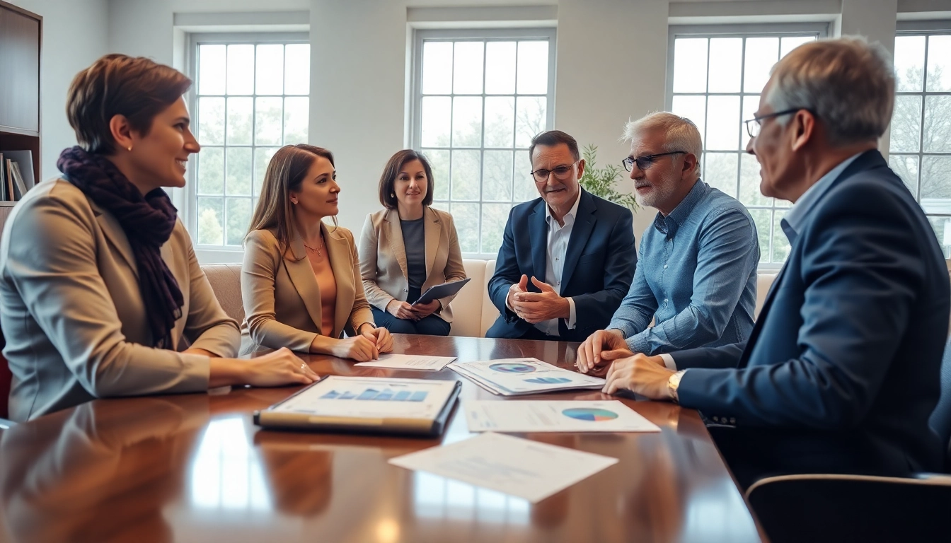 Engaging discussion on retirement planning San Antonio in a professional office setting.