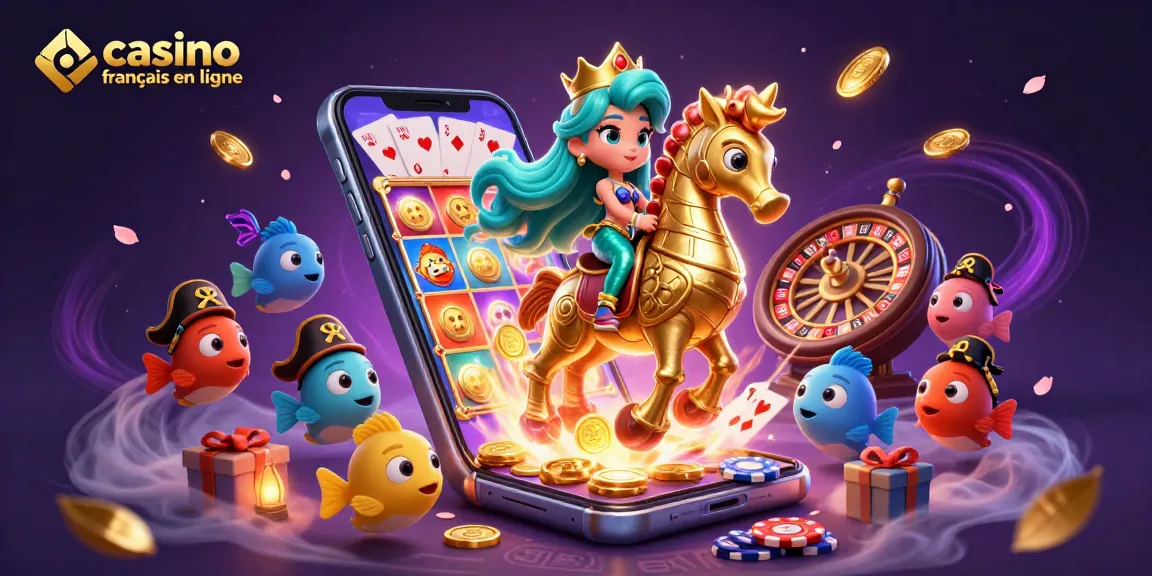 Jouez au casino français en ligne avec la princesse sirène et son hippocampe doré.