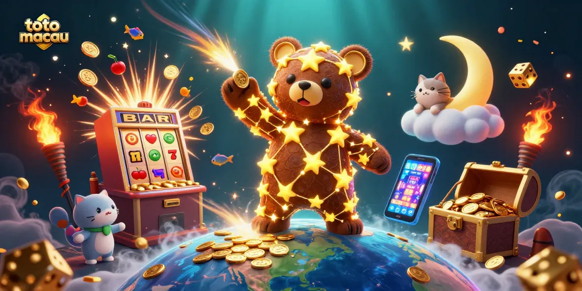 Experience thrilling gameplay at toto macau with a vibrant casino scene featuring a jackpot slot machine and golden coins.