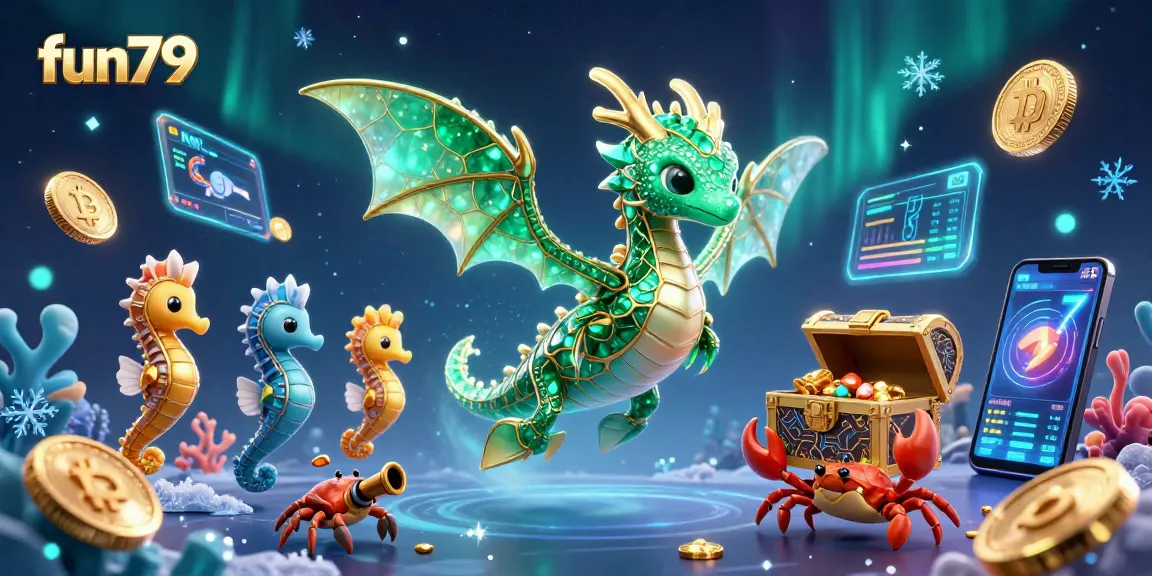Experience fun79's thrilling underwater adventure with characters and vibrant 3D elements!