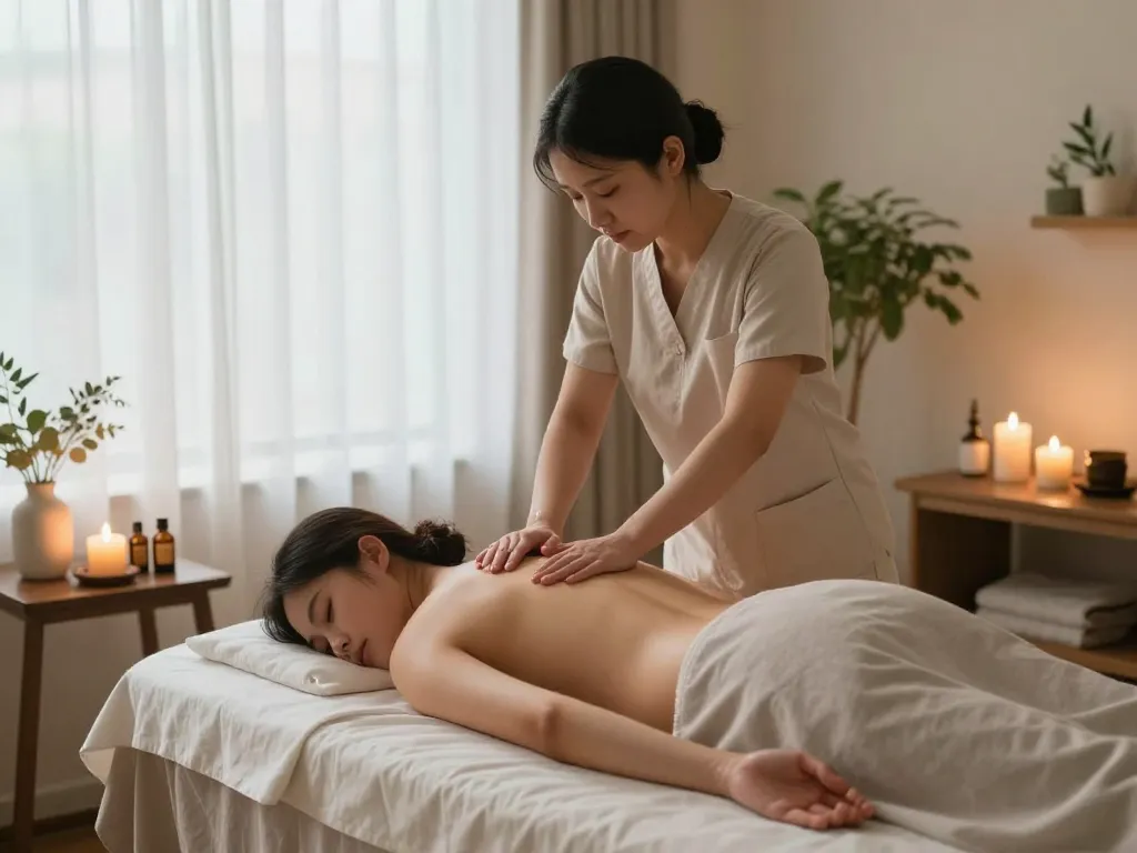 궁극의 휴식을 위해 관악스웨디시를 강조하는 고요한 웰빙 스튜디오에서의 편안한 스웨디시 마사지 경험.