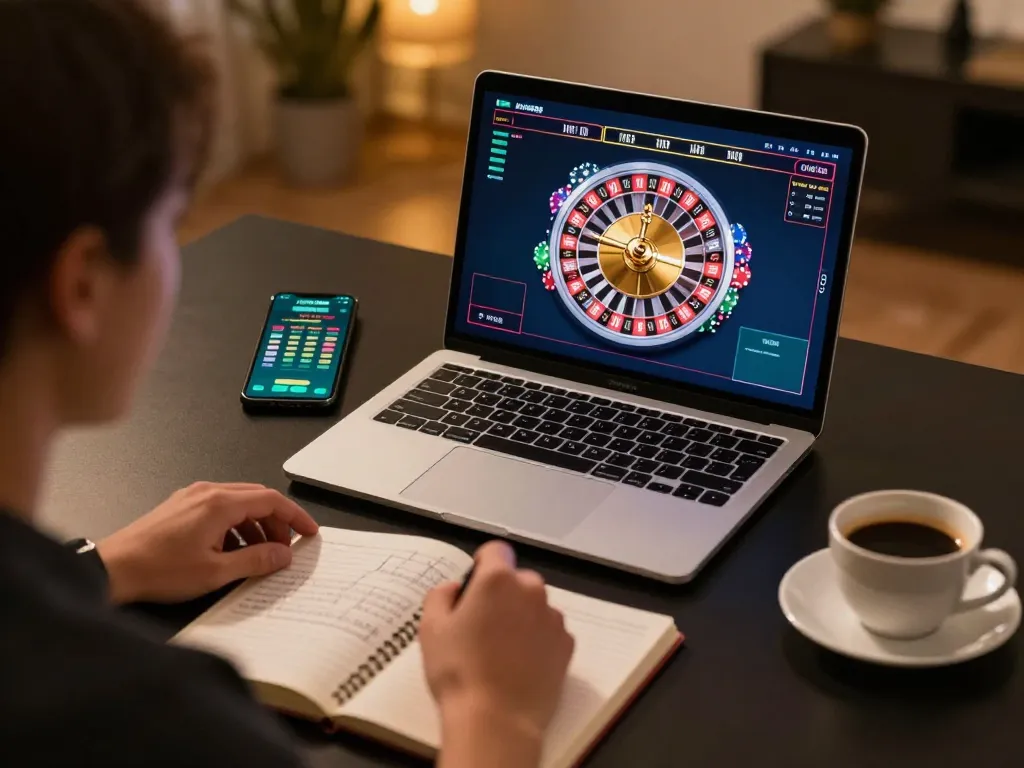 Terlibat dalam permainan roulette yang menarik di platform online paris888 di meja modern yang nyaman.