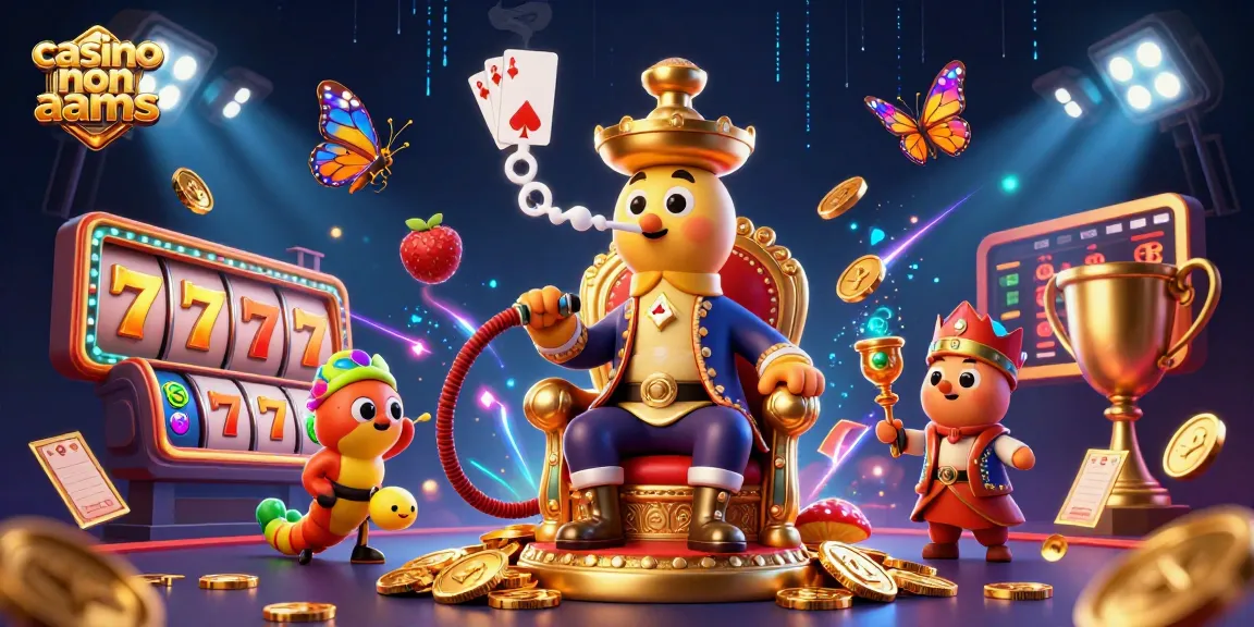 Gioca in un casino non AAMS con jackpot e simboli fortunati su una scena vivace e colorata.