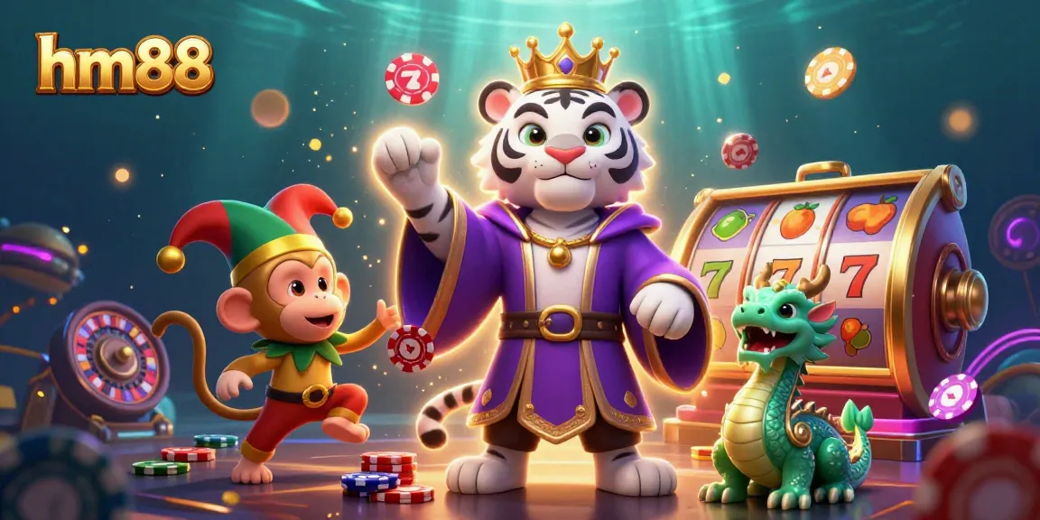 Experience thrilling gameplay with hm88's vibrant casino elements in this lively scene.