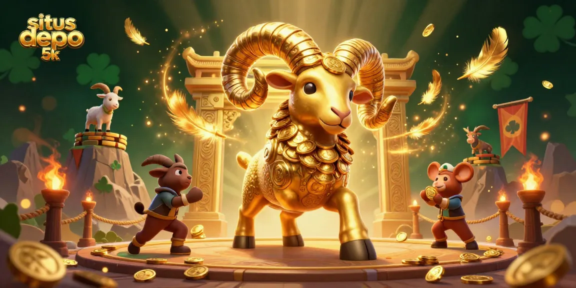 Mainkan situs depo 5k dengan ram emas yang berlari di arena slot megah.