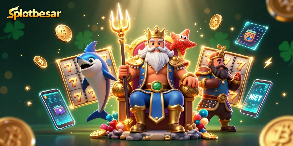 Experience big wins at slotbesar with engaging cartoon characters and vibrant casino elements.