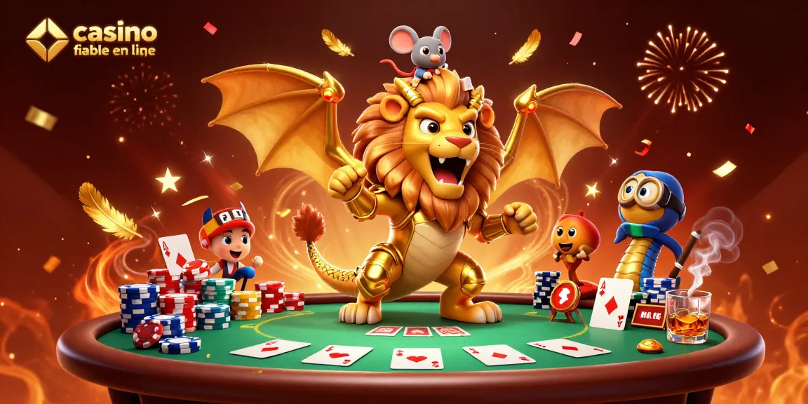 Vivez une action palpitante dans un casino fiable en ligne avec une chimère rugissante et des éléments de poker.