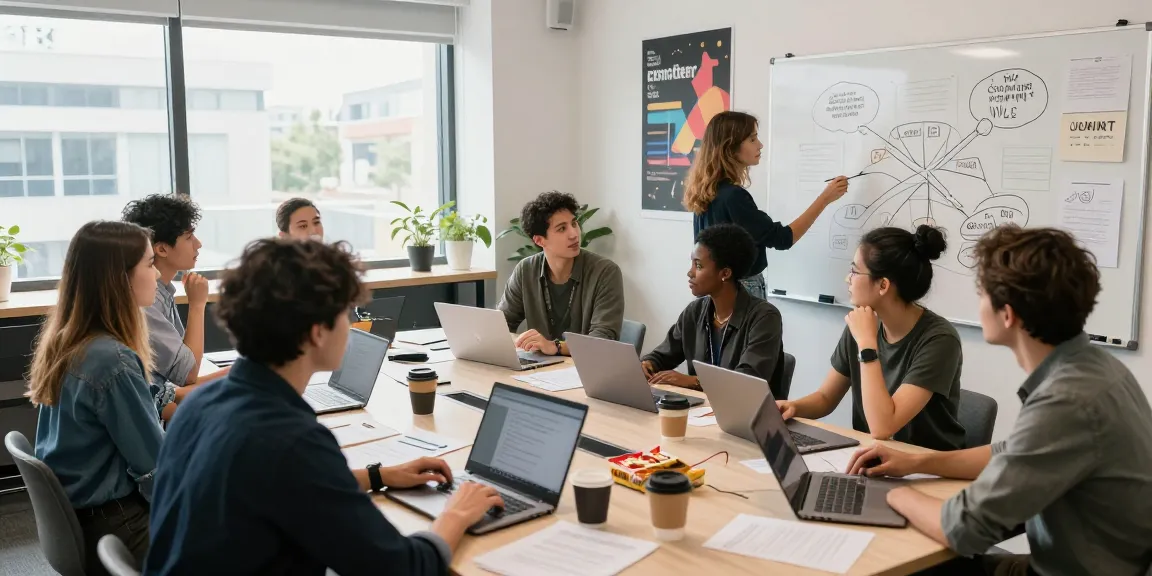 Dynamic startup entrepreneurs collaborating in a vibrant workspace at https://www.startsomethingpc.com.