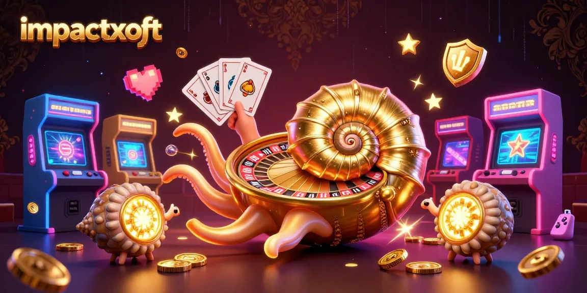 Engage with impactxoft in thrilling casino adventures, featuring a giant nautilus and golden game elements.