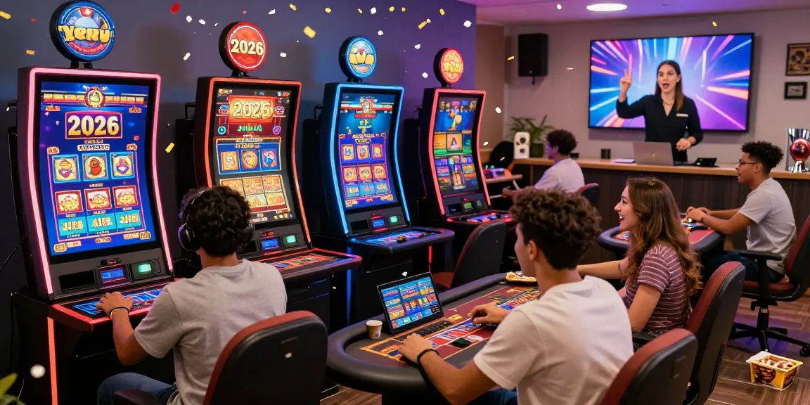 Scène engageante de joueurs profitant d'un casino fiable en ligne avec des graphiques vibrants et de l'excitation