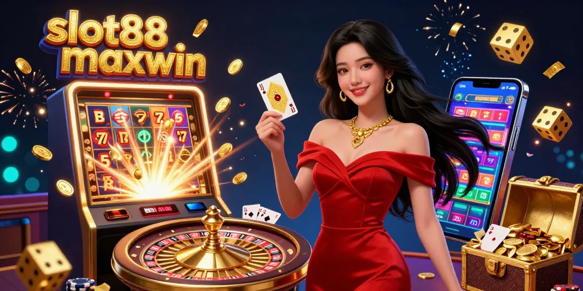 Rasakan sensasi slot88 maxwin dengan grafik menakjubkan dan elemen kasino dinamis dalam ilustrasi yang cerah ini.