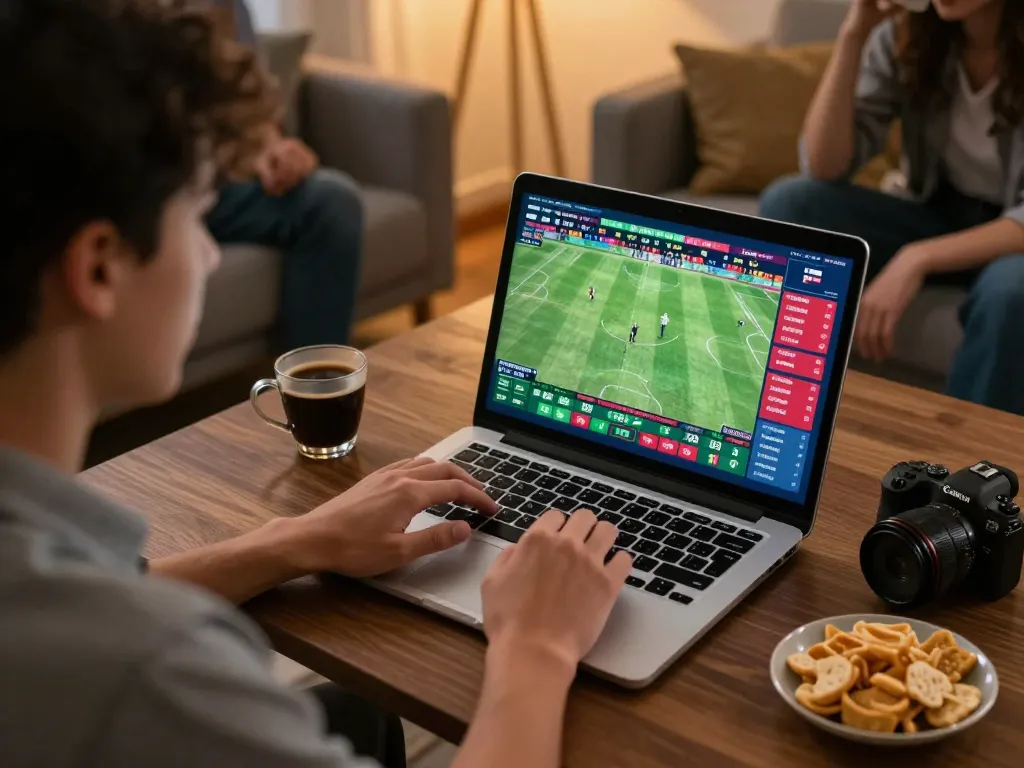 Experience intense sports betting excitement as f8beta2 users place live bets on their laptops.