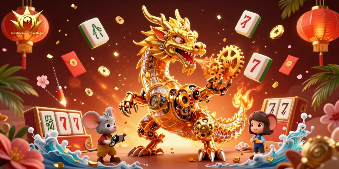 Engage in thrilling slot action with lamatracamexicangrilltogo, featuring golden dragon elements and festive decorations.