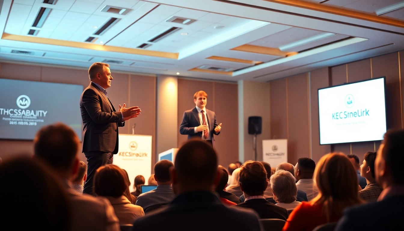 Motivational Speaker captivating an audience with engaging speech.