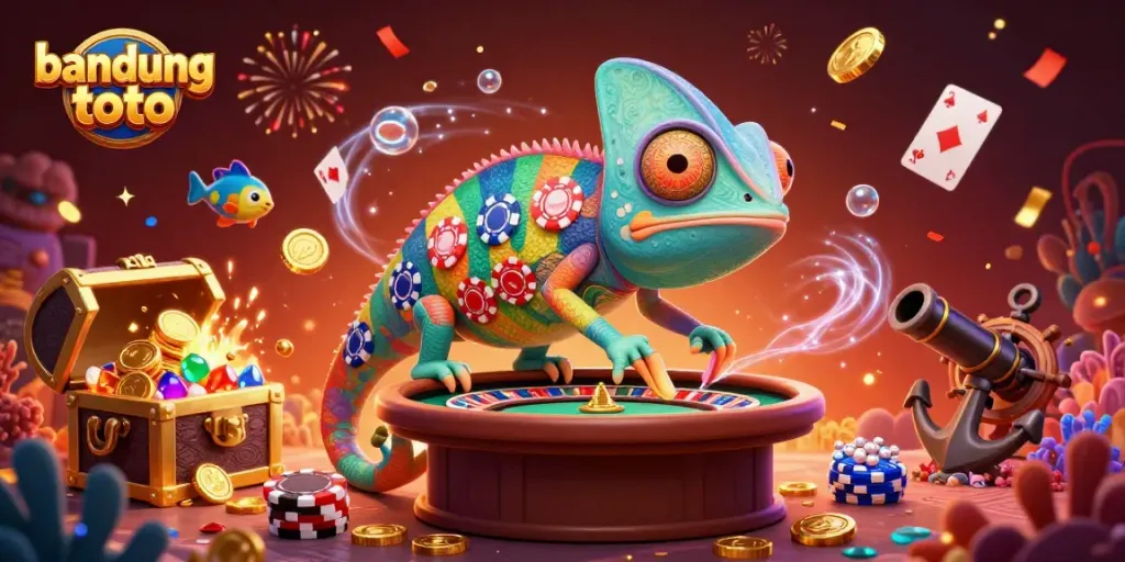 Engage in bandung toto adventures with vibrant 3D casino characters amidst treasure and excitement.