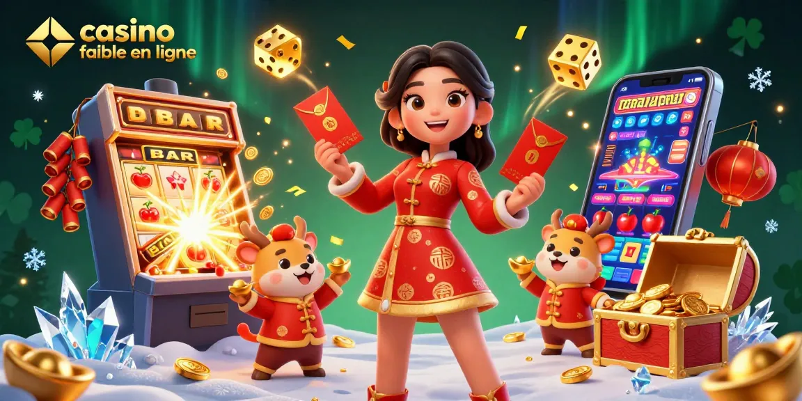 Explorez des scènes vibrantes de casino fiable en ligne avec des personnages festifs, des machines à sous et de l'action de jeu