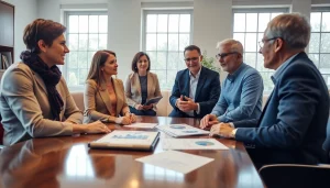 Engaging discussion on retirement planning San Antonio in a professional office setting.