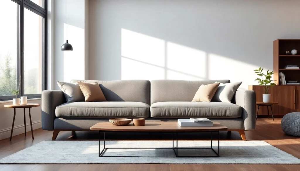 Cozy sofa bed uk positioned in an elegant living room, inviting relaxation.