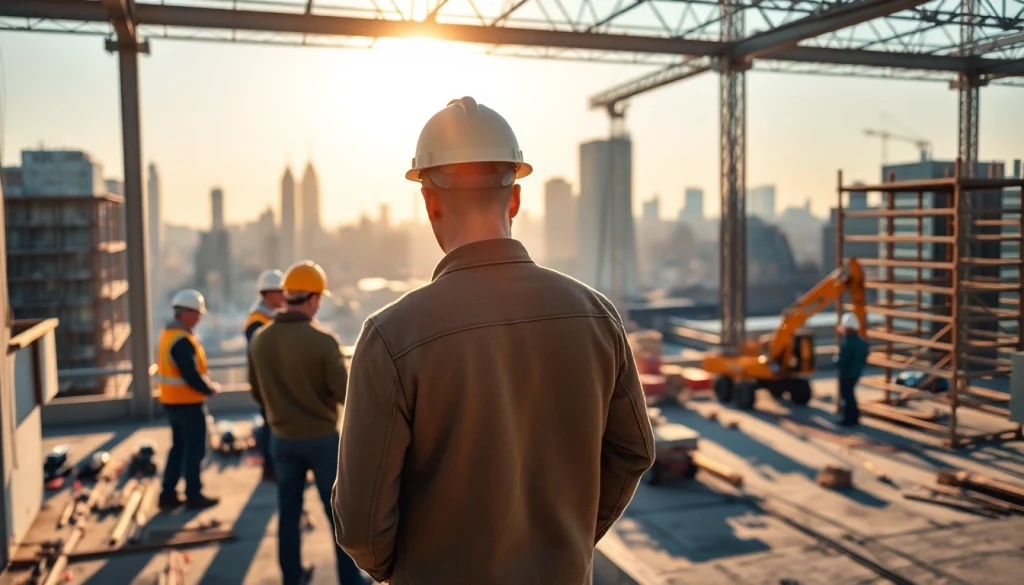 New Jersey Construction Manager supervising construction activities on a site