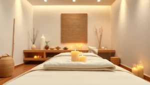 1인샵에서 편안한 마사지 공간을 세팅하고 있는 모습입니다.