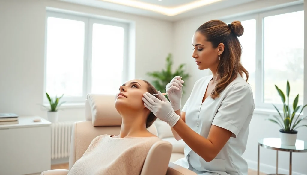 Botox Nyack treatment showcasing an experienced aesthetician in a serene spa environment.