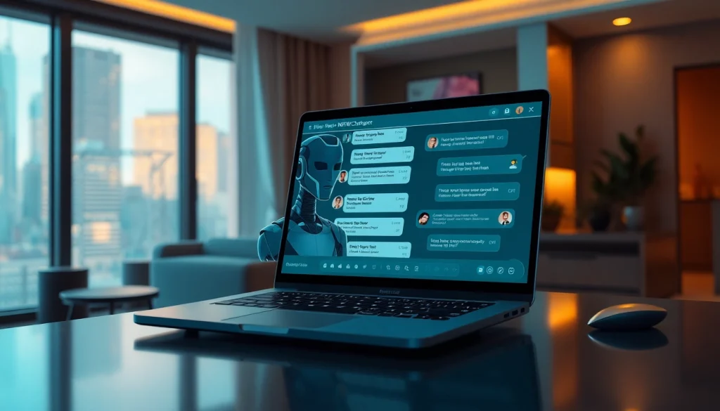 Engaging NSFW character AI chat interface in a modern apartment setting.