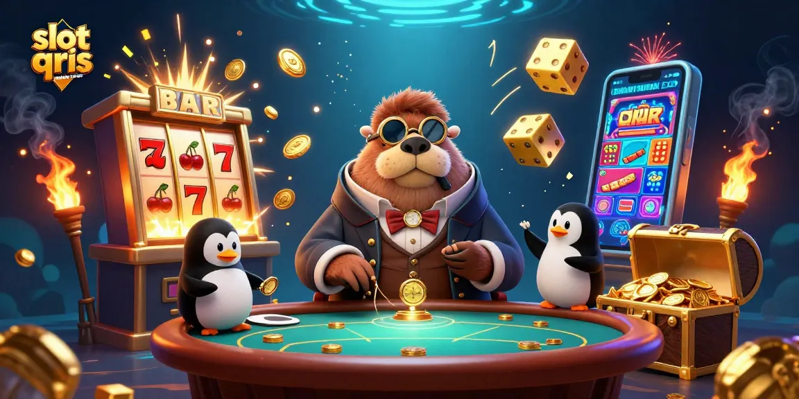 Experience the excitement of slot qris bukan solusi tapi masalah with a jolly walrus at a vibrant underwater casino.