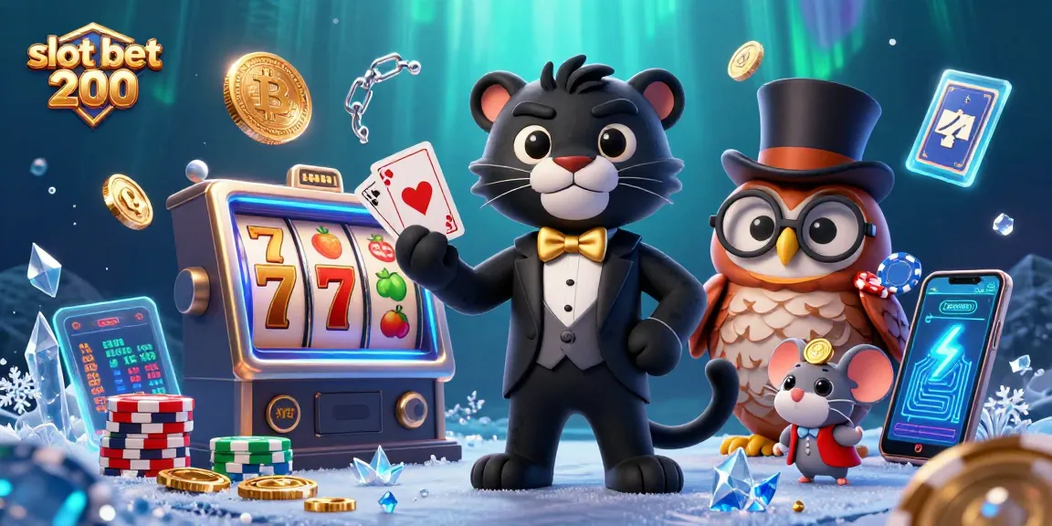 Experience thrilling gameplay with slot bet 200 showcasing colorful slot reels and casino characters.