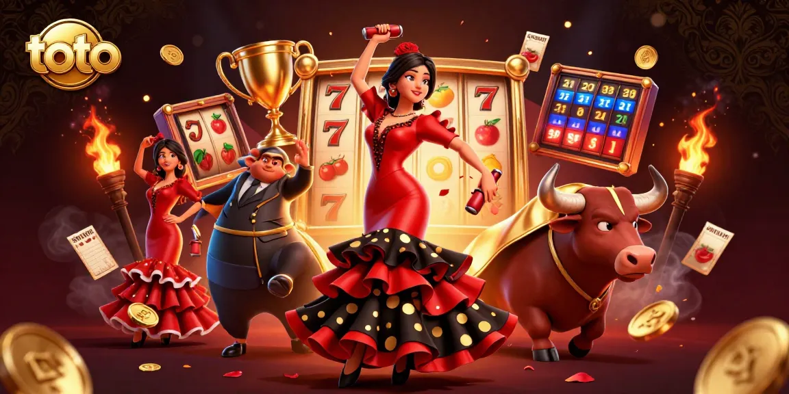 Engage with toto through a vibrant 3D casino scene featuring colorful slot symbols and dynamic characters.