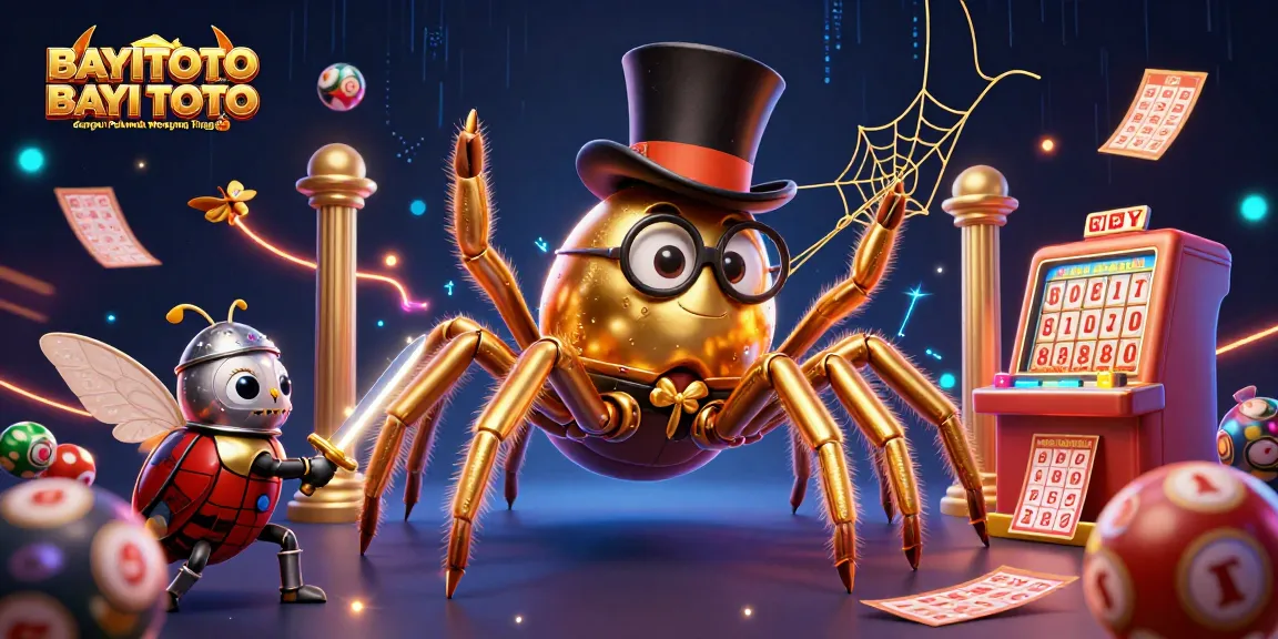 Experience BAYITOTO Platform Togel Online Terpercaya BAYI TOTO dengan Peluang Menang Tinggi with animated lottery and bingo elements.