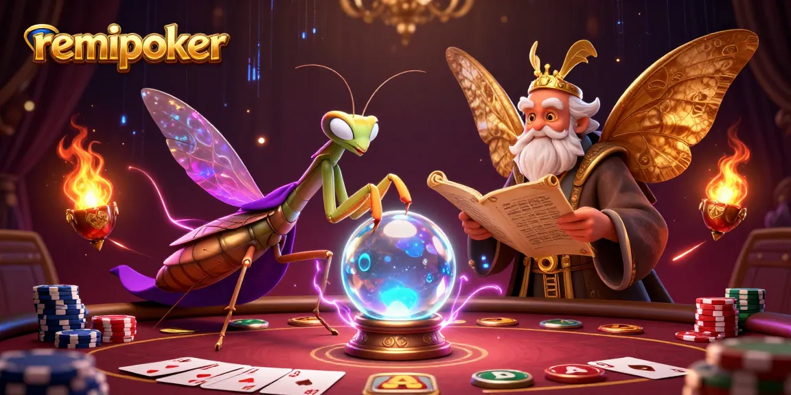Play exciting card games with RemiPoker, featuring vibrant poker elements and mystical characters.