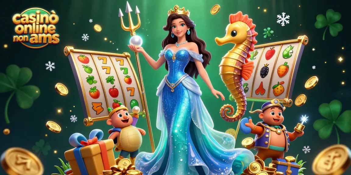Scopri l'emozione nei casinò online non aams con una vivace illustrazione 3D di elementi del casinò che aumentano l'eccitazione del gioco.