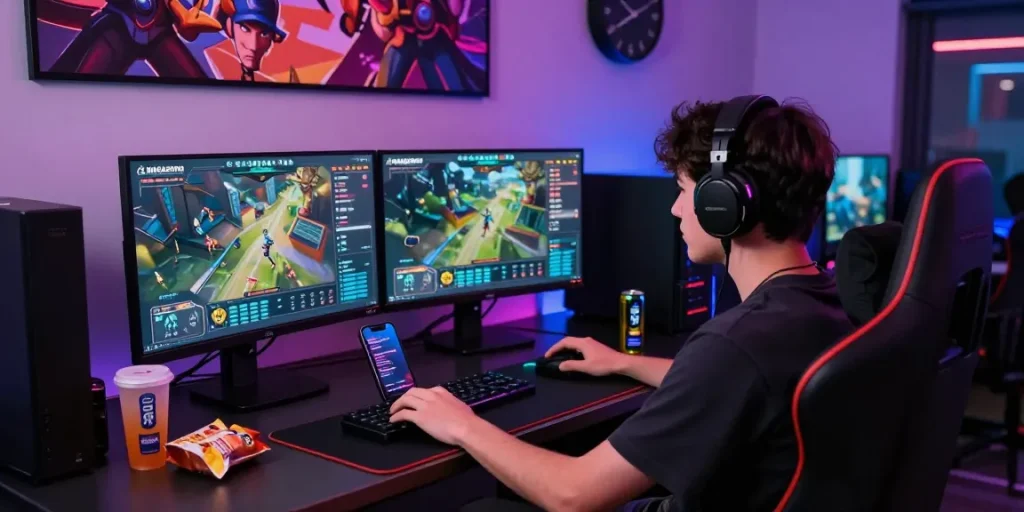 Pengalaman bermain game online dengan NAGA2000 di https://truewealthbooks.com/, nampak pemain muda yang antusias dengan teknologi canggih.